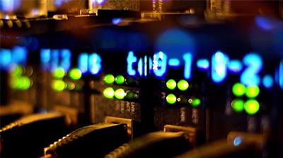 Connecting the Business of Insurance A bunch of Ethernet cables connected to computers