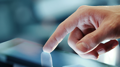 Adaptability: The Insurance Customer Experience Imperative in an Online Digital Mobile Society A selection being made on a tablet